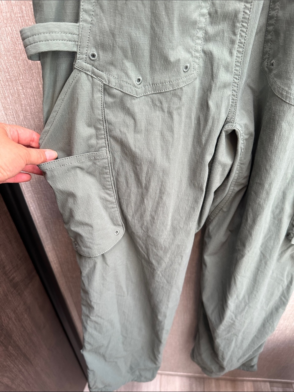 Duluth Trading Co Olive Green Work Overalls - Picture 4 of 4